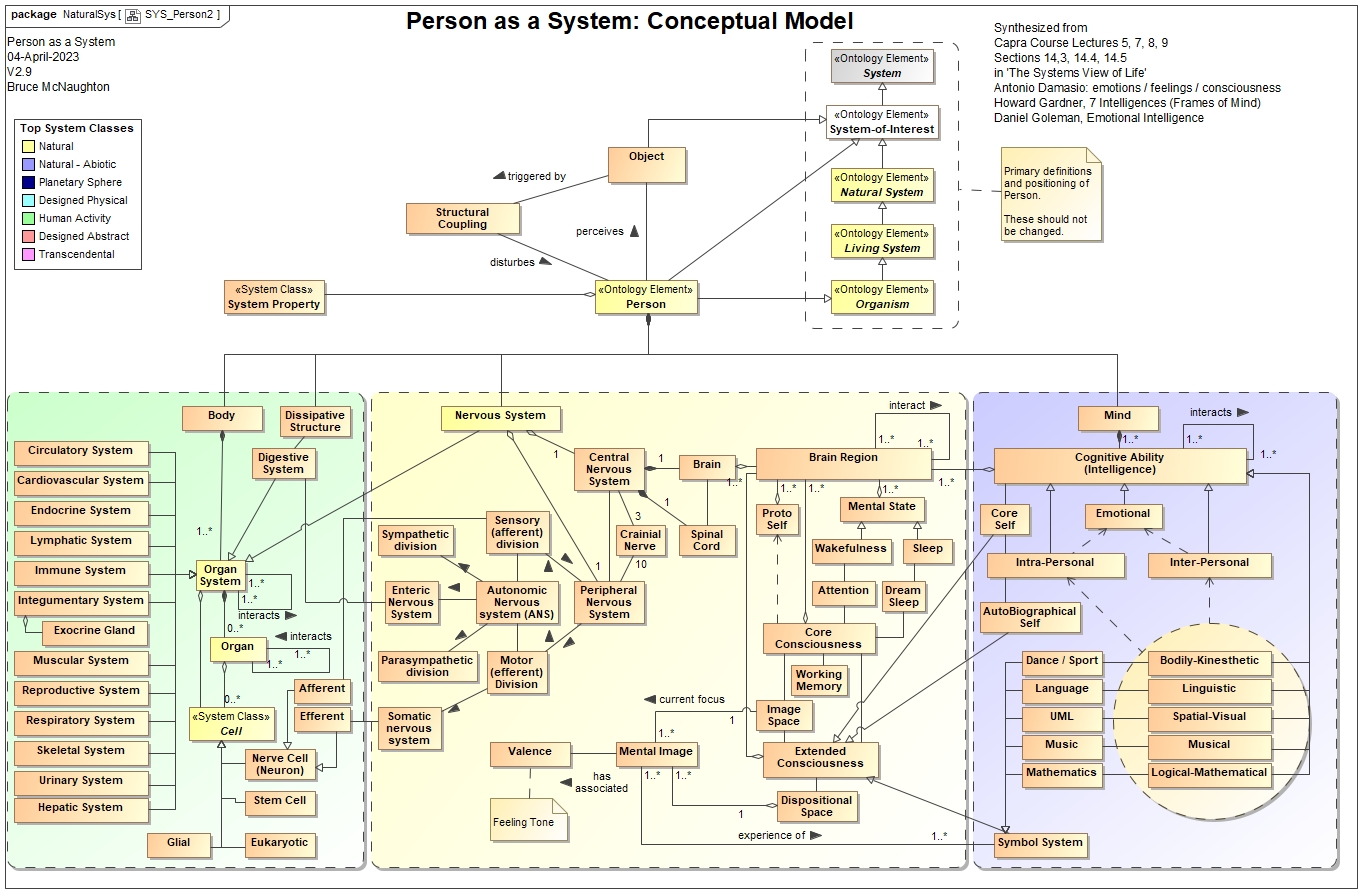 Person as a System System Breakdown Structure Conceptual Model